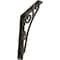 Ekena Millwork Tristan Wrought Iron Bracket, (Single center brace), Antiqued Pale Gold 1 1/2"W x 7 1/2"D x 10"H BKTM01X07X10STNAPG - alternate 1